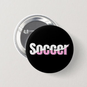 Soccer Typography Modern Art Abstract Swish 6 Cm Round Badge