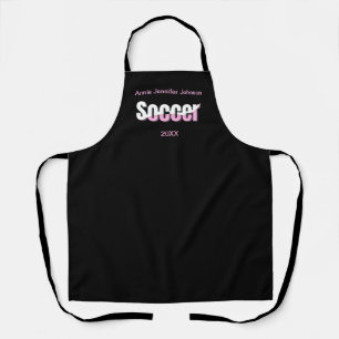 Soccer Typography Modern Art Abstract Swish Apron