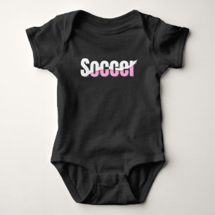 Soccer Typography Modern Art Abstract Swish Baby Bodysuit