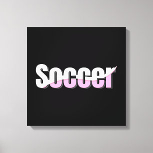 Soccer Typography Modern Art Abstract Swish Canvas Print