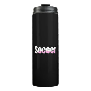 Soccer Typography Modern Art Abstract Swish Thermal Tumbler