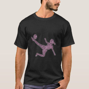Soccer Typography Youth Girls And Women Players T-Shirt