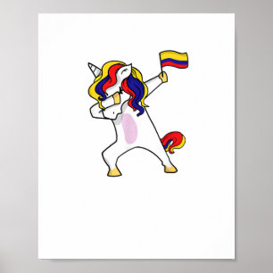 Soccer Unicorn Colombia Jersey Design Colombian Fo Poster