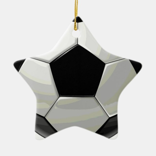 Soccer Unique Artwork Ceramic Tree Decoration (Front)
