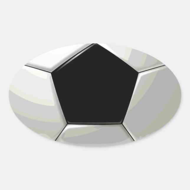 Soccer Unique Artwork Oval Sticker (Front)