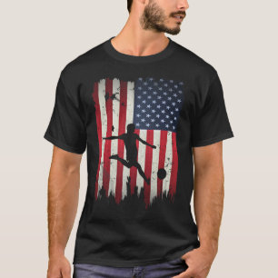 Soccer Usa American Flag 4th Of July Patriotic Spo T-Shirt