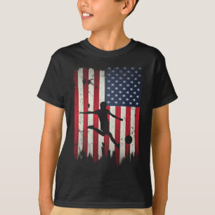 Soccer Usa American Flag 4th Of July Patriotic Spo T-Shirt
