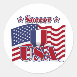 Soccer USA Classic Round Sticker
