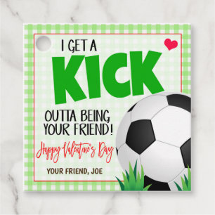 Soccer Valentine Gift Tag