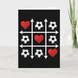 Soccer Valentine Heart Tic Tac Toe Love Player Mum Card