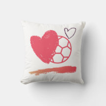 Soccer Valentine Poliester Pillow