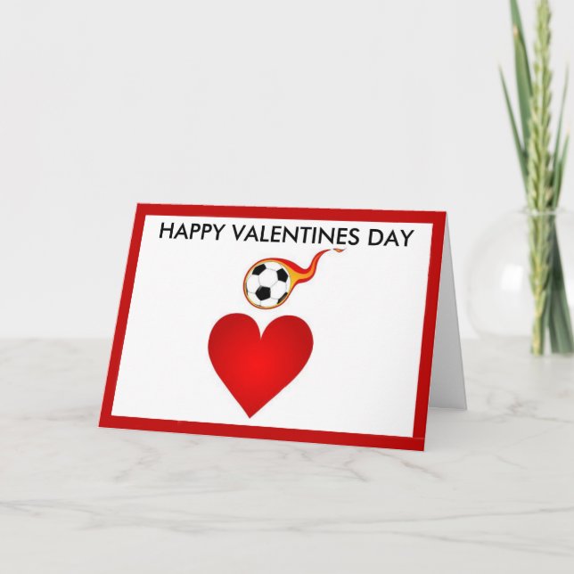 Soccer Valentines Day Card (Front)