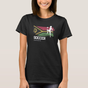 Soccer Vanuatu Flag Football Womens Soccer Girls T-Shirt
