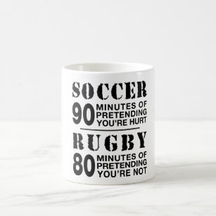 Soccer vs Rugby Coffee Mug