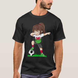 Soccer Wale Jersey Flag Football Girls Women Dab T-Shirt
