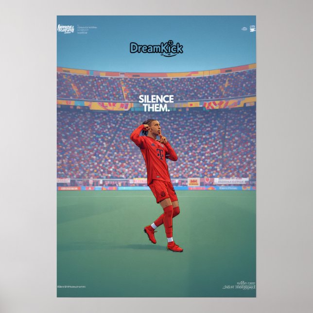 Soccer Wall Art – “Silence Them” Inspirational  (Front)