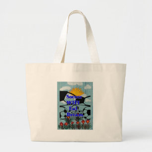 Soccer WIFI Eat Dream – Fun Sports Art Print Large Tote Bag