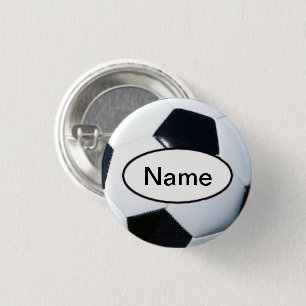 soccer with your nasty on it 3 cm round badge