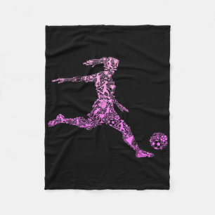 Soccer Women Girl Youth Player  Fleece Blanket