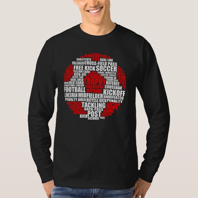 Soccer word cloud  soccer player T-Shirt (Front)