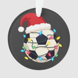 Soccer Wrapped in Christmas Lights Soccer Player Ornament