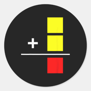 Soccer Yellow Red Card Footbyll Referee Funny Rule Classic Round Sticker
