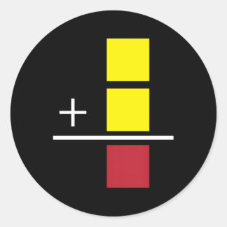 Soccer Yellow Red Card Referee Sports Classic Round Sticker