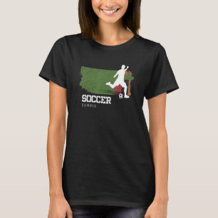 Soccer Zambia Flag Football Team Soccer Player T-Shirt