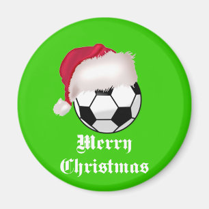 SoccerChick Merry Christmas Magnet