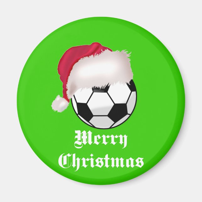 SoccerChick Merry Christmas Magnet (Front)