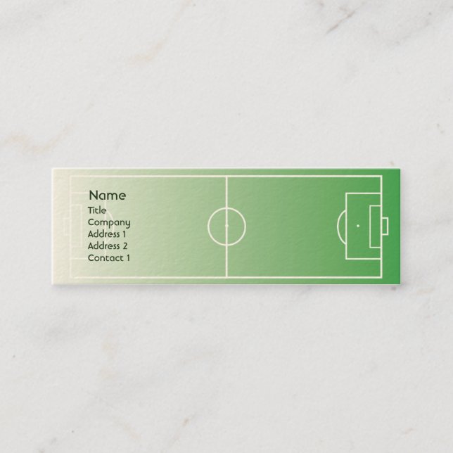 Soccerfield - Skinny Mini Business Card (Front)