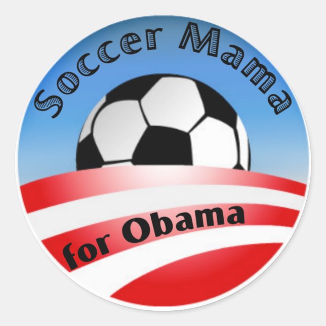 SoccerMamaforObama Classic Round Sticker (Front)