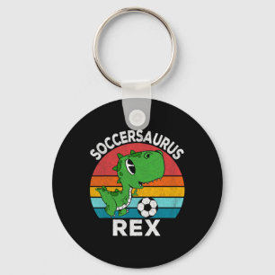 Soccersaurus Rex Soccer Dinosaur For Boys Kids  Key Ring