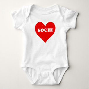 Sochi Heart Baby Bodysuit
