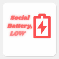 Social Battery Low Introvert Funny Minimalist