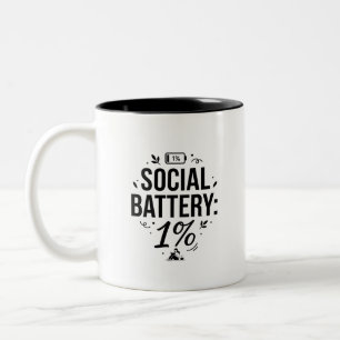 Social Battery Mugs Colour Contrast Design