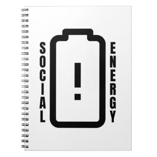 Social Battery Social Energy Introvert Notebook