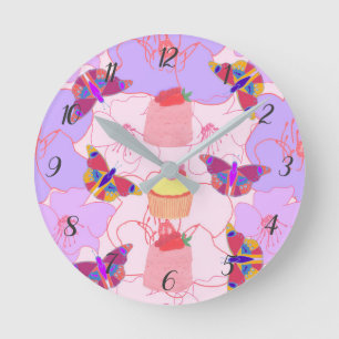 Social Butterflies Wall Clock