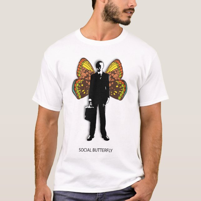 Social Butterfly Man T-Shirt (Front)