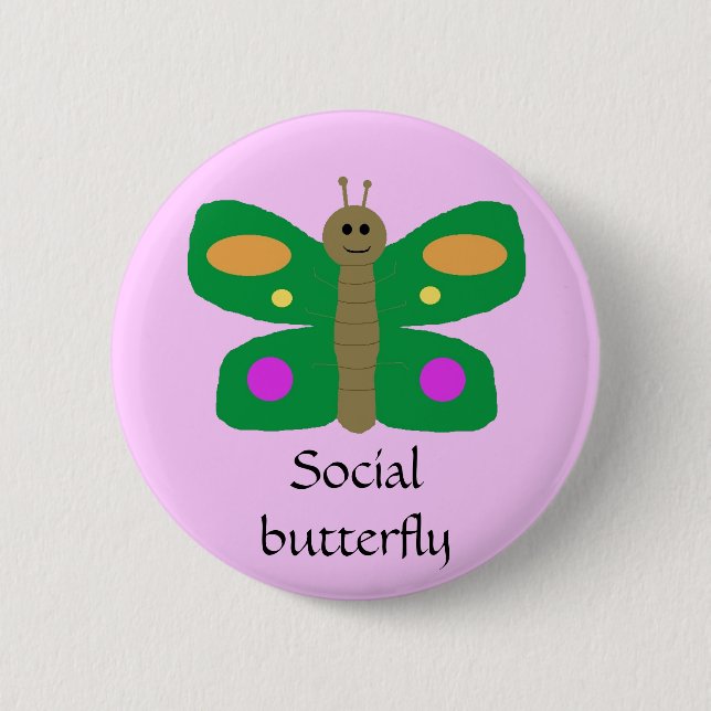 Social Butterfly pin (Front)