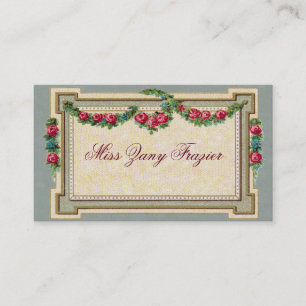 Social Calling Card, Antique Roses Card