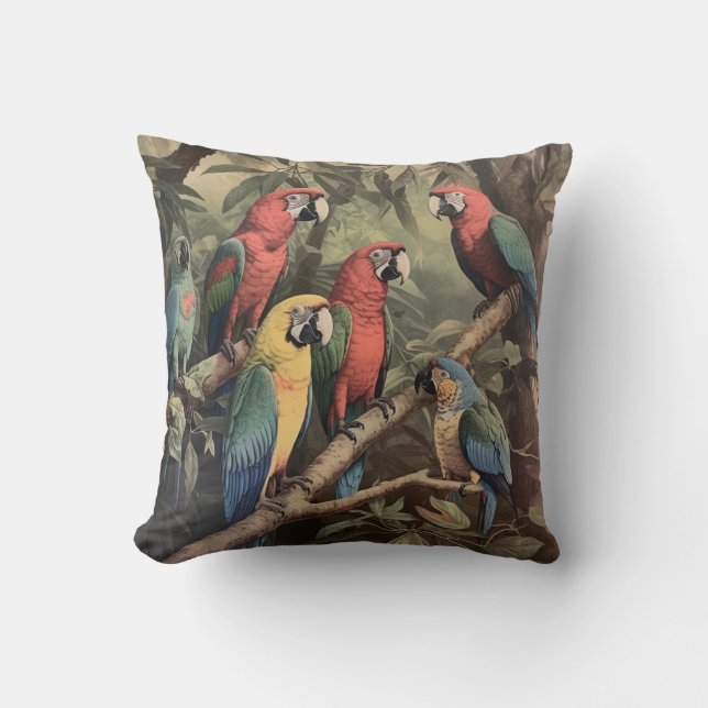 Social Canopy Gathering & Dense Rainforest Study Cushion (Front)