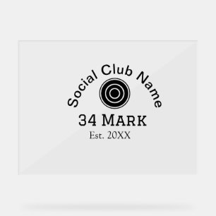 Social club name add team player name date year ma acrylic sign