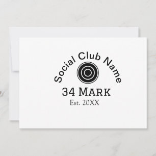 Social club name add team player name date year ma holiday card