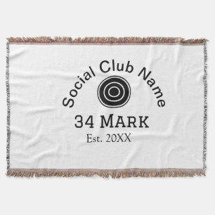Social club name add team player name date year ma throw blanket