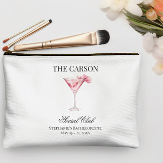 Social Club Pink Cocktail Bridesmaid Accessory Pouch