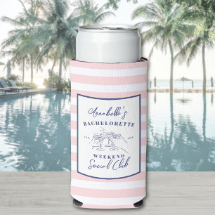 Social Club Preppy Bachelorette Party Seltzer Can Cooler