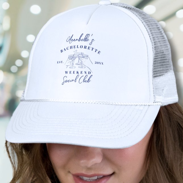 Social Club Preppy Bachelorette Party Trucker Hat (Social Club Preppy Bachelorette Party Trucker Hat)