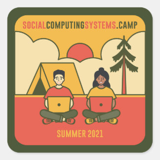 Social Computing Systems Camp 2021 Square Sticker