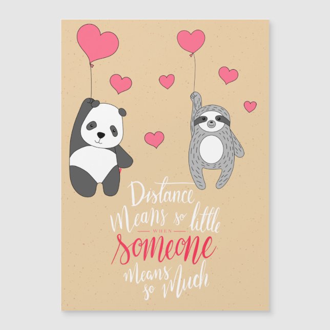 Social Distance Animals magnetic card (Front)